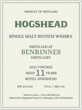 Benrinnes 2011 11yrs - Hogshead Imports