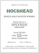 Hogshead Speyside 15yrs